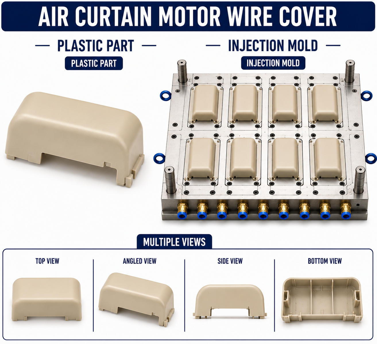 Air Curtain Plastic Motor Wire Cover Mould and Moulding Service